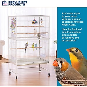 Prevue Pet Products Flight Bird Cage, White