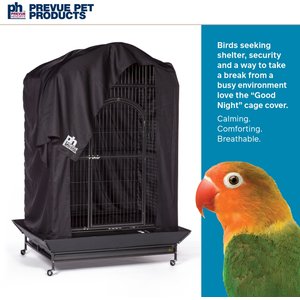 Prevue Pet Products Good Night Bird Cage Cover, Black, X-Large