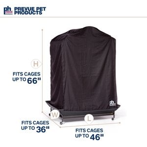 Prevue Pet Products Good Night Bird Cage Cover, Black, X-Large