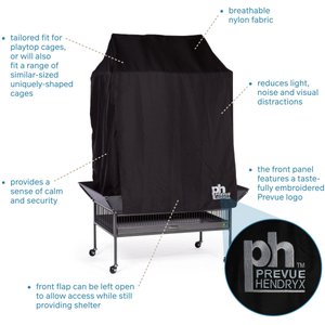 Prevue Pet Products Good Night Universal Bird Cage Cover, Black