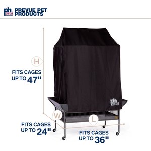 Prevue Pet Products Good Night Universal Bird Cage Cover, Black