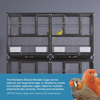 Show full view: Prevue Pet Products Hampton Deluxe Divided Breeder Bird Cage, Black slide 2 of 9