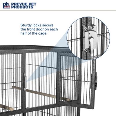 Show full view: Prevue Pet Products Hampton Deluxe Divided Breeder Bird Cage, Black slide 4 of 9