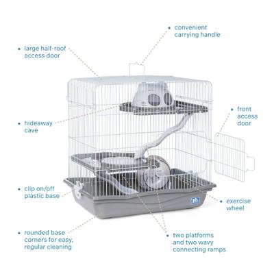 Show full view: Prevue Pet Products Haven Small Pet Habitat, Gray, Medium slide 3 of 10