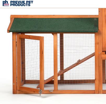 Show full view: Prevue Pet Products Hutch with Double Run Small Pet Hutch, Natural slide 4 of 9
