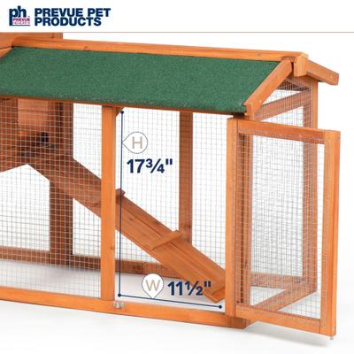 Show full view: Prevue Pet Products Hutch with Double Run Small Pet Hutch, Natural slide 6 of 9