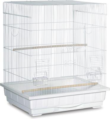 Show full view: Prevue Pet Products Keet/Tiel Square Roof Bird Cage, White slide 1 of 10