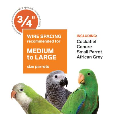 Show full view: Prevue Pet Products Medium Select Bird Cage, Chalk White slide 8 of 9