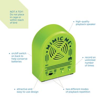 Show full view: Prevue Pet Products Mimic Me Bird Voice Recording Unit slide 3 of 12