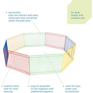 Prevue Pet Products Multi-Color Small Animal Playpen, 36-in
