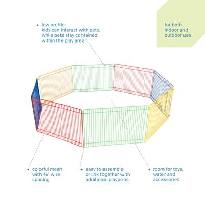 Show full view: Prevue Pet Products Multi-Color Small Animal Playpen, 36-in slide 4 of 11