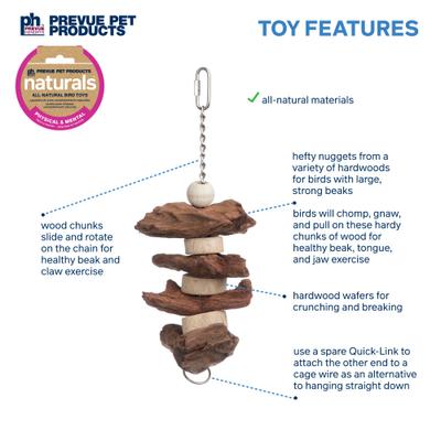 Show full view: Prevue Pet Products Naturals Brownie Snack Bird Toy, Natural slide 3 of 8