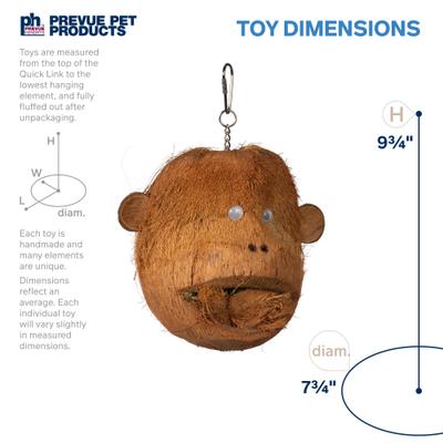 Show full view: Prevue Pet Products Naturals Coco Monkey Bird Toy, Natural slide 2 of 7