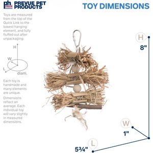 Prevue Pet Products Naturals Woodland Harvest Bird Toy, Natural