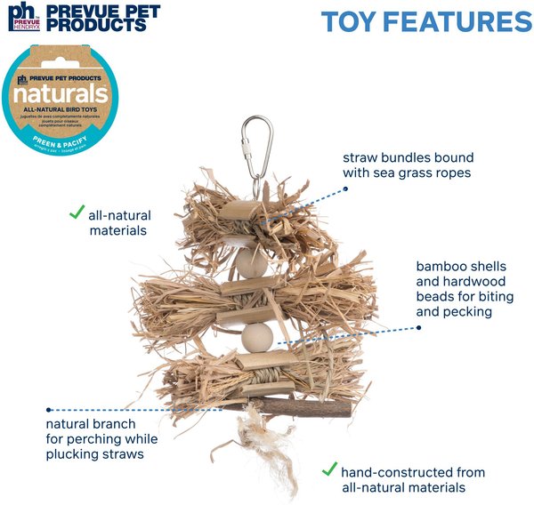 Prevue Pet Products Naturals Woodland Harvest Bird Toy, Natural