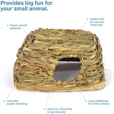 Show full view: Prevue Pet Products Nature's Hideaway Grass Hut Small Animal Toy, Medium slide 3 of 11