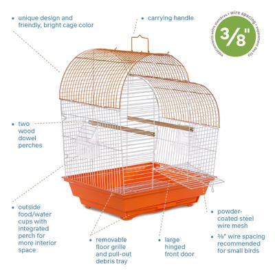 Show full view: Prevue Pet Products Palm Beach Waterfall Roof Bird Cage slide 6 of 9