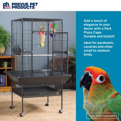 Show full view: Prevue Pet Products Park Plaza Bird Cage, Black Hammertone slide 2 of 10