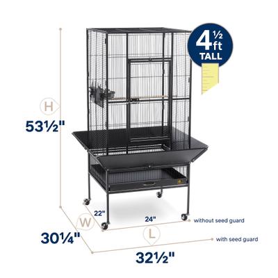 Show full view: Prevue Pet Products Park Plaza Bird Cage, Black Hammertone slide 6 of 10