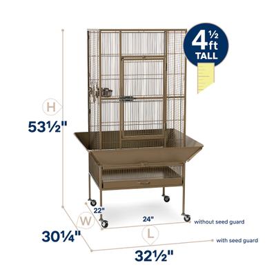 Show full view: Prevue Pet Products Park Plaza Bird Cage, Coco Brown slide 6 of 10
