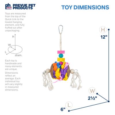 Show full view: Prevue Pet Products Playfuls Accordion Crinkle Bird Toy, Multicolor slide 2 of 7