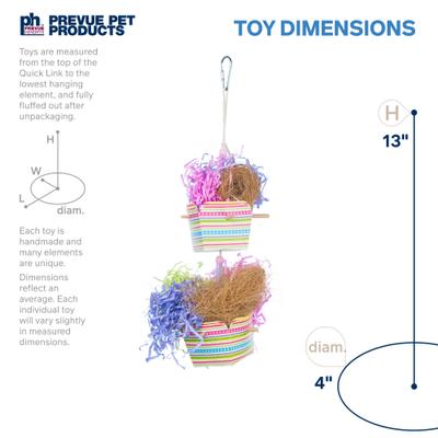 Show full view: Prevue Pet Products Playfuls Baskets of Bounty Bird Toy, Multicolor slide 2 of 7