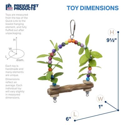 Show full view: Prevue Pet Products Playfuls Birds of Paradise Swing Bird Toy, Multicolor slide 2 of 9