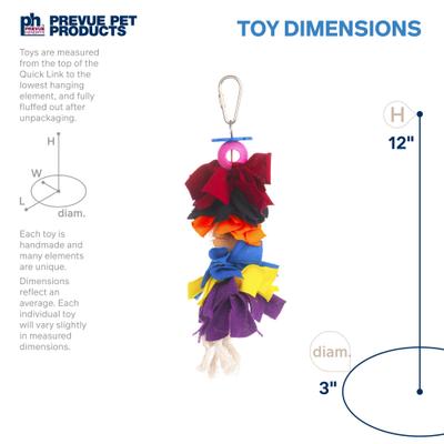 Show full view: Prevue Pet Products Playfuls Bow Dangles Bird Toy, Multicolor slide 2 of 7