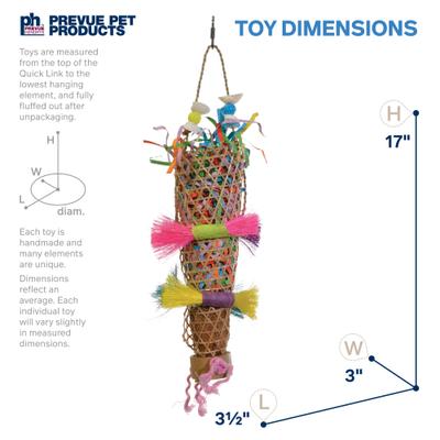 Show full view: Prevue Pet Products Playfuls Confetti Kazoo Bird Toy, Multicolor slide 2 of 7