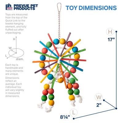 Show full view: Prevue Pet Products Playfuls Ferris Wheel Bird Toy, Multicolor slide 2 of 8
