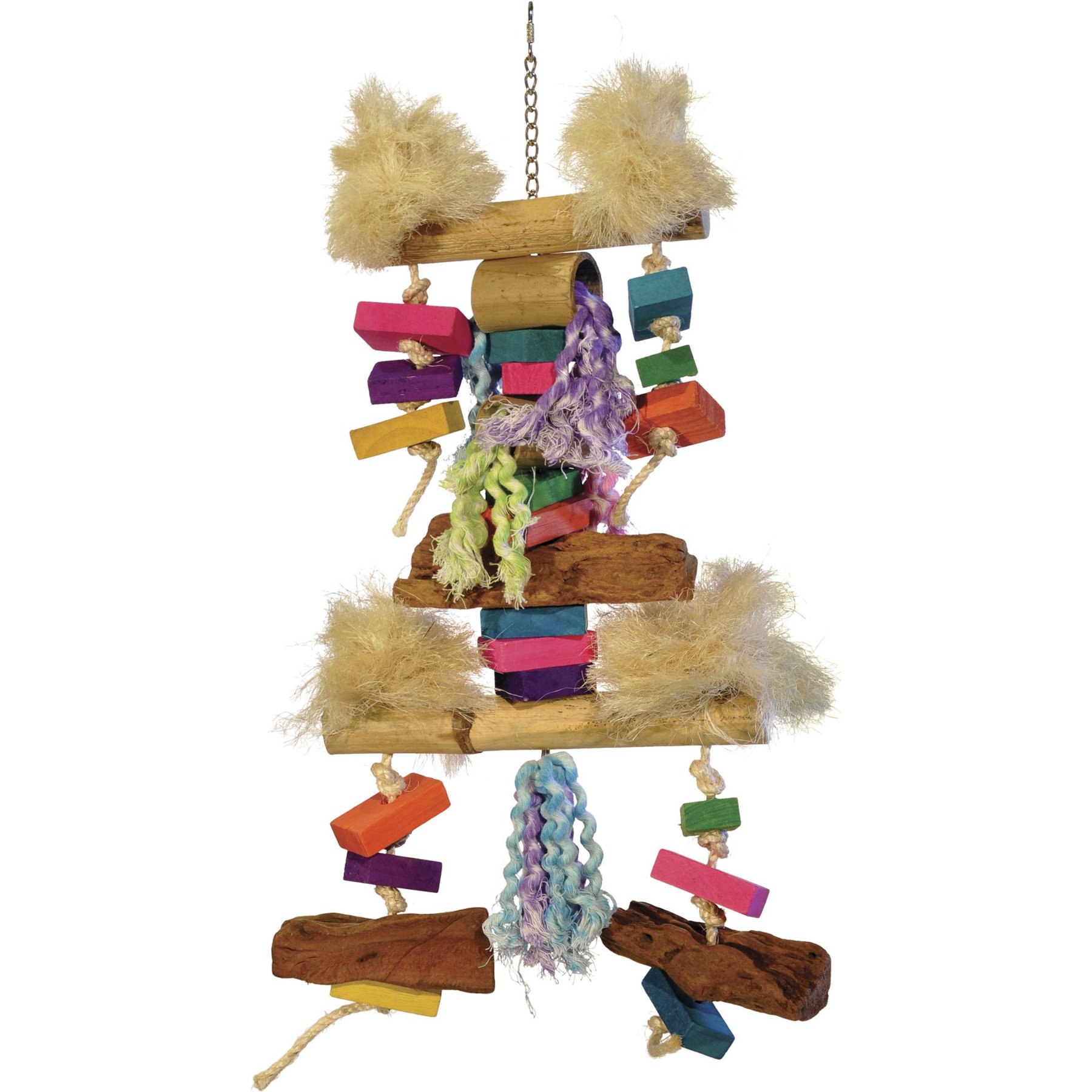 Prevue Pet Products Playfuls Fluff N Stuff Bird Toy, Multicolor