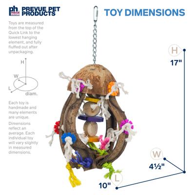 Show full view: Prevue Pet Products Playfuls Jellyfish Bird Toy, Multicolor slide 2 of 7