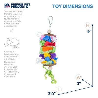 Show full view: Prevue Pet Products Playfuls Laundry Day Bird Toy, Multicolor slide 2 of 8