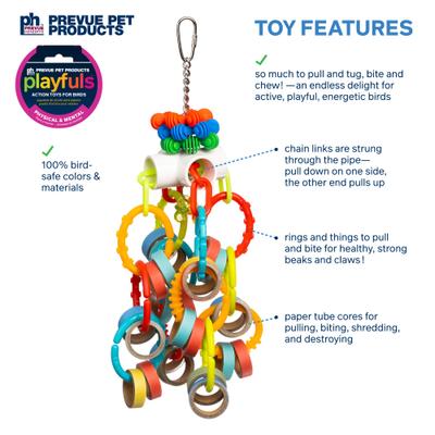 Show full view: Prevue Pet Products Playfuls Loops N Rings Bird Toy slide 3 of 8