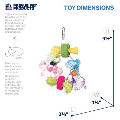 Show full view: Prevue Pet Products Playfuls Lots of Knots Bird Toy, Multicolor slide 2 of 7