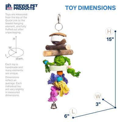 Show full view: Prevue Pet Products Playfuls Mineral Bird Toy, Multicolor slide 2 of 7