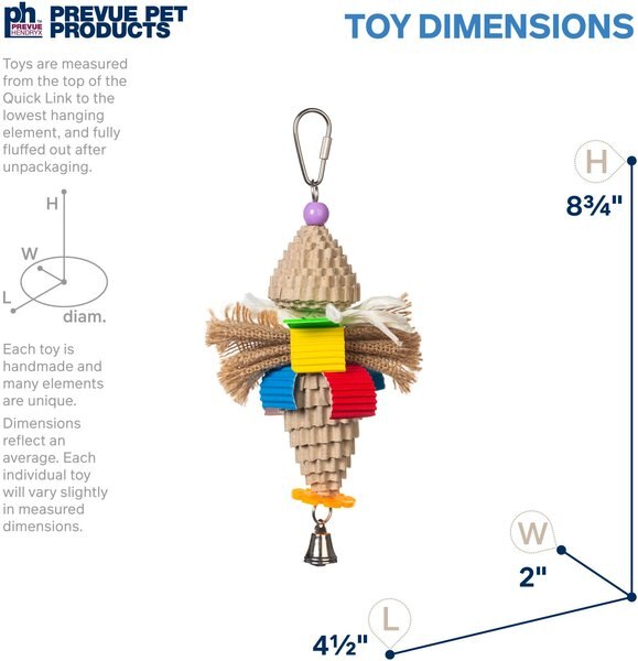 Prevue Pet Products Playfuls Mr. Mustache Bird Toy, Multicolor