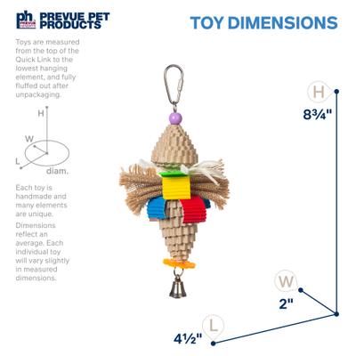 Show full view: Prevue Pet Products Playfuls Mr. Mustache Bird Toy, Multicolor slide 2 of 8