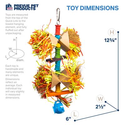 Show full view: Prevue Pet Products Playfuls Party Popper Bird Toy slide 2 of 8