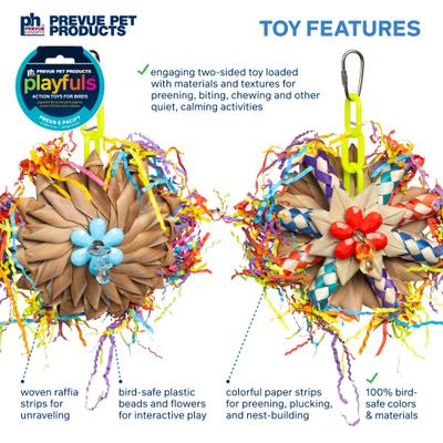Show full view: Prevue Pet Products Playfuls Preening Wheel Bird Toy slide 3 of 8