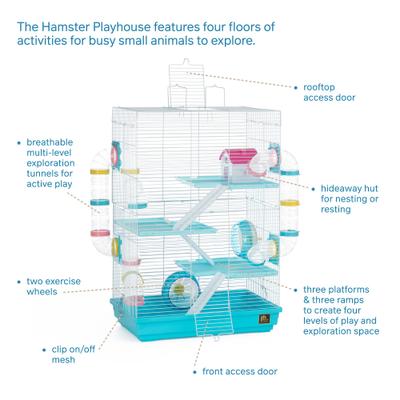 Show full view: Prevue Pet Products Playhouse Small Pet Habitat, Multicolor slide 3 of 10