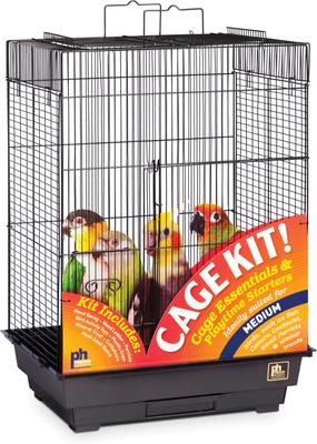 Show full view: Prevue Pet Products Playtop Bird Cage Kit, Black slide 1 of 2