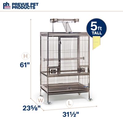 Show full view: Prevue Pet Products Playtop Bird Cage, Stainless Steel, Large slide 6 of 10