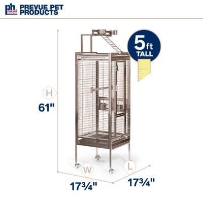 Show full view: Prevue Pet Products Playtop Bird Cage, Stainless Steel, Small slide 6 of 9