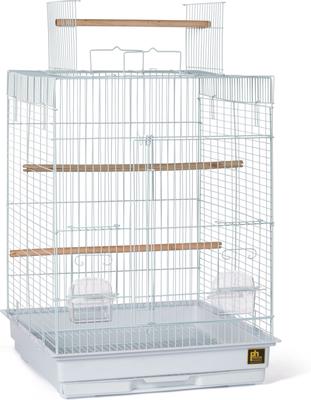 Show full view: Prevue Pet Products Playtop Bird Cage, White slide 1 of 4