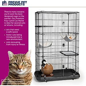 Prevue Pet Products Premium Cat Cage Playpen, Black