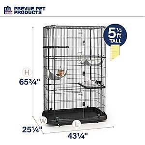 Prevue Pet Products Premium Cat Cage Playpen, Black
