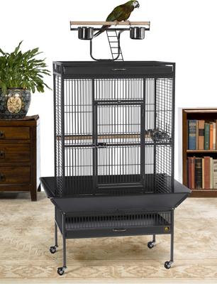 Show full view: Prevue Pet Products Signature Select Series Wrought Iron Bird Cage, Black Hammertone slide 2 of 4