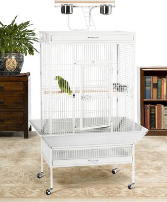 Show full view: Prevue Pet Products Signature Select Series Wrought Iron Bird Cage, Chalk White slide 3 of 5