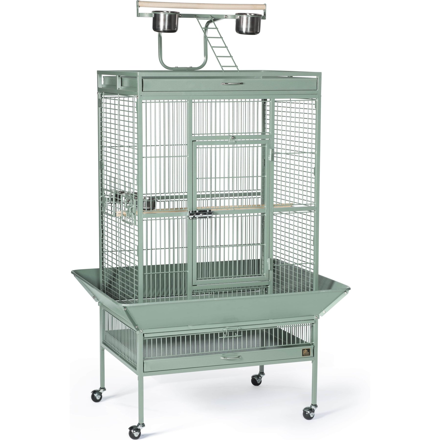 Prevue Pet Products Signature Select Series Wrought Iron Bird Cage, Sage Green